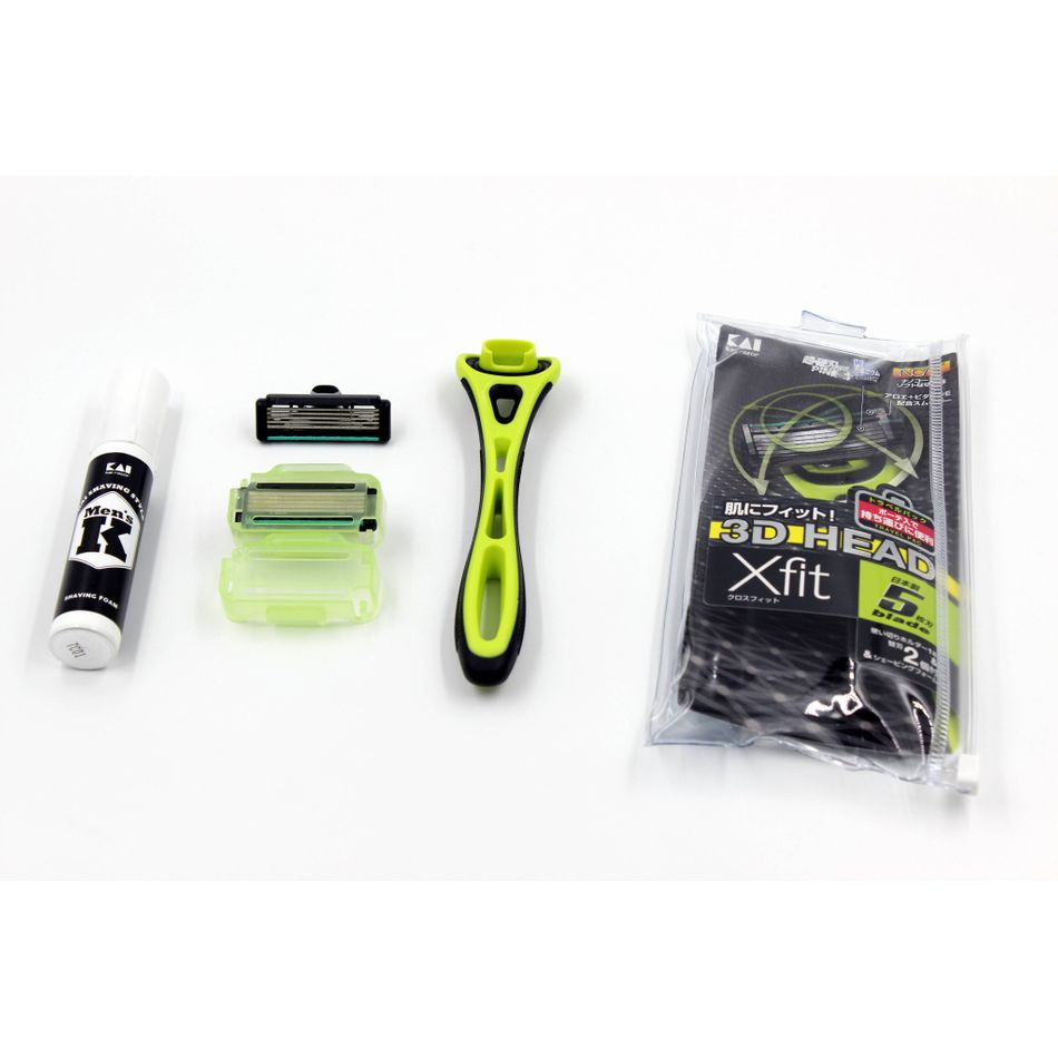 Dao cạo râu 5 lưỡi kép kèm kem cạo râu KAI.