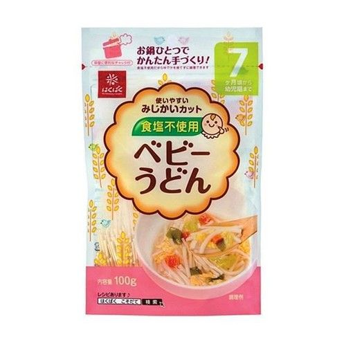 Mì ăn dặm Udon Hakubaku cho bé 7 tháng 100g